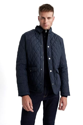 DeFacto Herren Winterjacke - Übergangsjacke, Mantel und Pufferjacke Slim Fit Stand- Up Collar von DeFacto