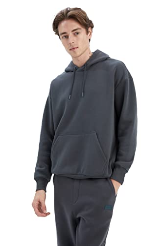 DeFacto Herren X8287az Sweatshirt, Grün, XL EU von DeFacto