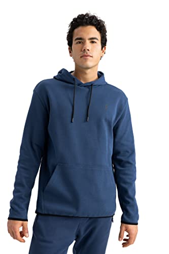 DeFacto Herren X9031az Sweatshirt, Indigo, M EU von DeFacto