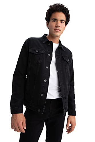 DeFacto Herren Y2074az Coat, Schwarz, L EU von DeFacto