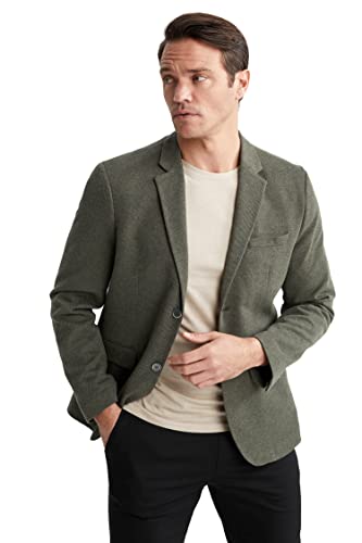 DeFacto Herren Y7473az Blazer, Khaki, 48 EU von DeFacto