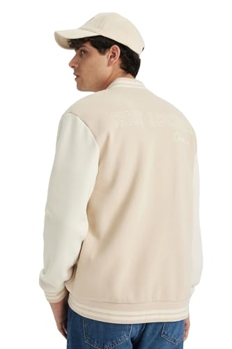 DeFacto Herren Z2976az Cardigan Sweater, Beige, M EU von DeFacto