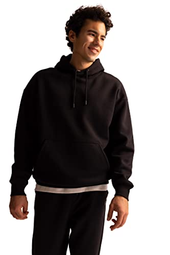 DeFacto Herren Z3015az Sweatshirt, Schwarz, XL EU von DeFacto