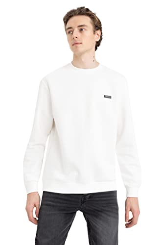 DeFacto Herren Z3149az Sweatshirt, Ecru, XL EU von DeFacto