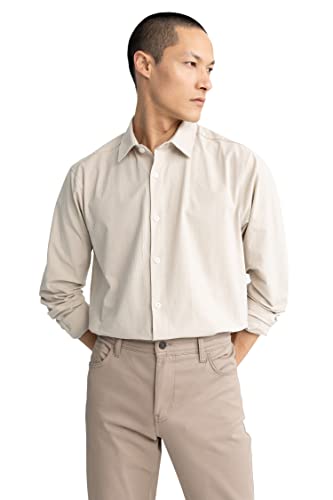 DeFacto Herren Z5187AZ Tunic Shirt, Stone, XL von DeFacto