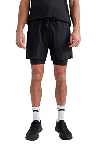 DeFacto Herren Z5483AZ Shorts, Black, L von DeFacto