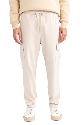 DeFacto Herren Z5512AZ Sweatpants, BEIGE Melange, XS von DeFacto