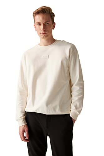 DeFacto Herren Z5743az Sweatshirt, Ecru, XL EU von DeFacto