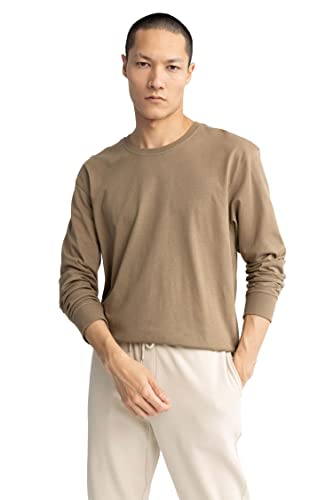 DeFacto Herren Z5782AZ Sweatshirt, Camel, M von DeFacto