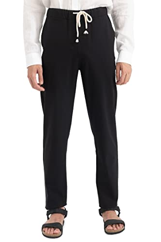 DeFacto Herren Z6475AZ Sweatpants, Black, 34 von DeFacto