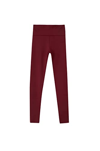 DeFacto High Waist Leggings für Damen - Sport Tights für Damen Sporthose Bordeaux,L von DeFacto