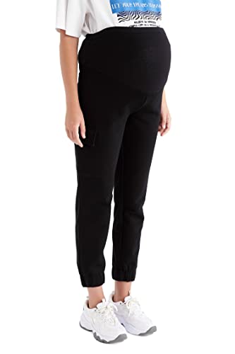 DeFacto Jogger Hosen für Damen -Mutterschaft Sweatpants für Damen Black,M von DeFacto