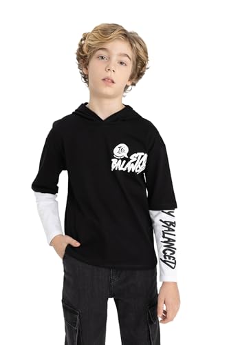 DeFacto Jungen Langarmshirt - Modische Langarmshirts T-Shirts und Longsleeve für Kinder - Stilvolle Jungen Langarmshirts von DeFacto