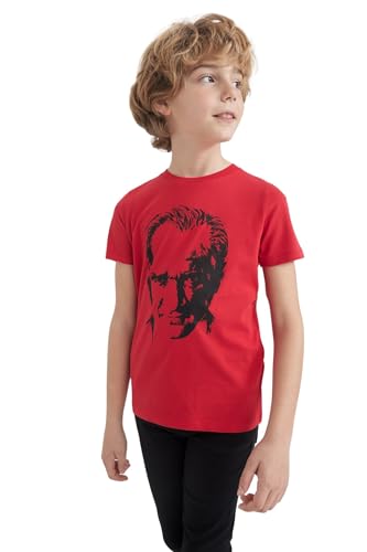 DeFacto Jungen W9131a6 T-Shirt, Rot, 8-9 Jahre EU von DeFacto