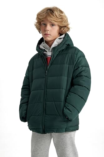 DeFacto Kinder Winterjacke - Jacken für Jungen Regular Fit Hooded von DeFacto