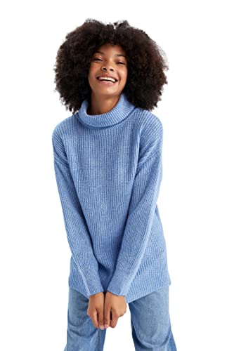 DeFacto Lang Hemden mit Langarm Tunic Hemden Blue,L von DeFacto