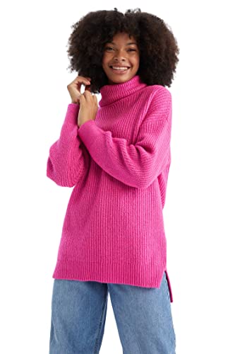 DeFacto Lang Hemden mit Langarm Tunic Hemden Fuchsia,M von DeFacto