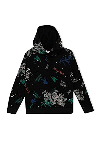 DeFacto Langarm Pullover Jungen - Rundhalsausschnitt Sweatshirt für JungenBLACK,9/10 Y von DeFacto