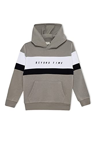 DeFacto Langarm Pullover Jungen - Rundhalsausschnitt Sweatshirt für JungenGREY,10/11 Y von DeFacto