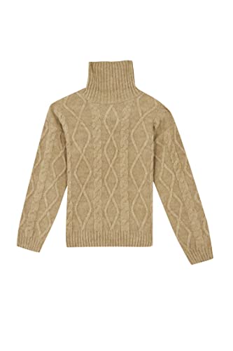 DeFacto Langarm Pullover für Mädchen - Langarm Pulli für Mädchen Oberteile BEIGE Melange,5/6 Y von DeFacto