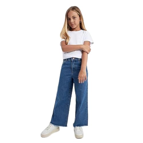 DeFacto Mädchen Jeans für Teenager - Trendige Mädchen Jeanshosen Cargohosen Wide Leg von DeFacto