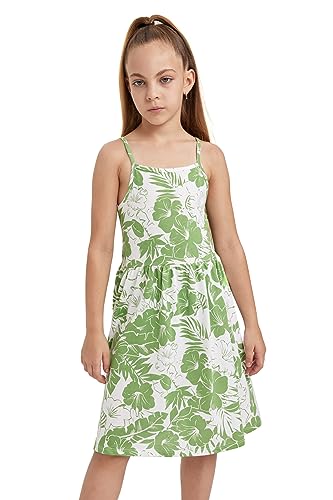 DeFacto Mädchen B0674a8 Casual Dress, Grün, 8-9 Jahre EU von DeFacto