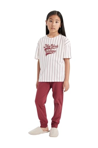 DeFacto Mädchen Pyjama Set - Schlafanzug für Kinder Pyjamas Teenager Kleidung von DeFacto