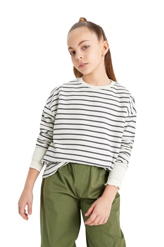 DeFacto Mädchen Sweatshirt - Gemütliche Fleecepullover und Pullover für Kinder - Pullover und Sweatshirts für Mädchen von DeFacto