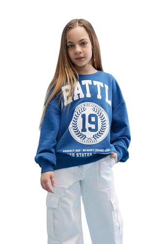 DeFacto Mädchen Sweatshirt - Gemütliche Fleecepullover und Pullover für Kinder - Pullover und Sweatshirts für Mädchen von DeFacto