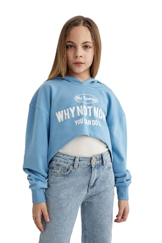 DeFacto Mädchen Sweatshirt - Gemütliche Fleecepullover und Pullover für Kinder - Pullover und Sweatshirts für Mädchen von DeFacto