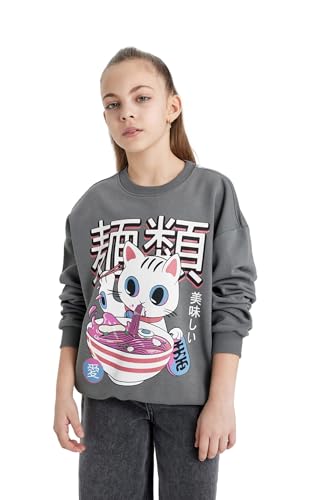 DeFacto Mädchen Sweatshirt - Gemütliche Fleecepullover und Pullover für Kinder - Pullover und Sweatshirts für Mädchen von DeFacto