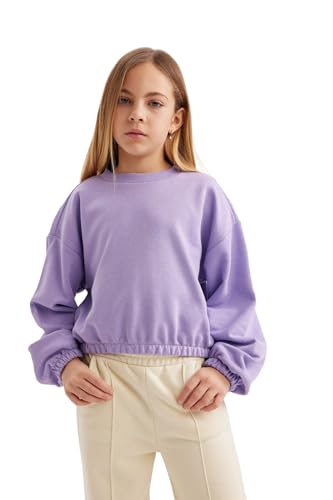 DeFacto Mädchen Sweatshirt - Gemütliche Fleecepullover und Pullover für Kinder - Pullover und Sweatshirts für Mädchen von DeFacto