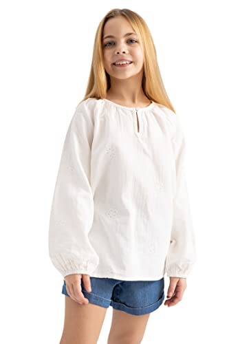 DeFacto Mädchen Z4905a6 Blouse, Beige, 10-11 Jahre EU von DeFacto