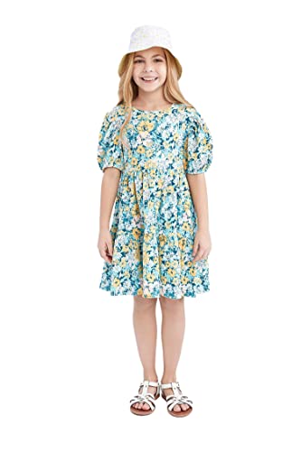 DeFacto Mädchen Z5274a6 Dress, Turquoise, 11-12 Jahre EU von DeFacto