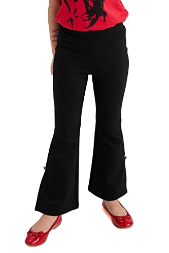 DeFacto Mädchen Z5655A6 Casual Pants, Black, 9/10 Y von DeFacto