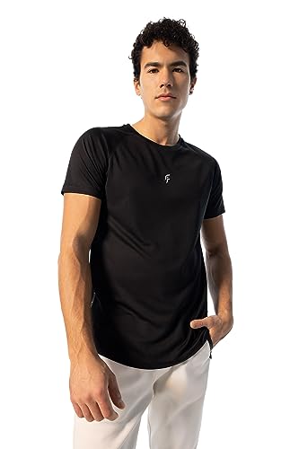 DeFacto Men's V2887AZ T-Shirt, Black, XL von DeFacto