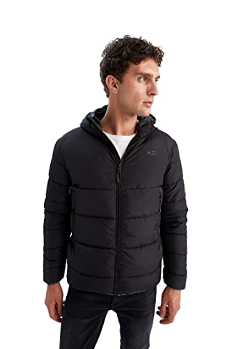 DeFacto Men's X2484AZ Jacket, Black, XL von DeFacto