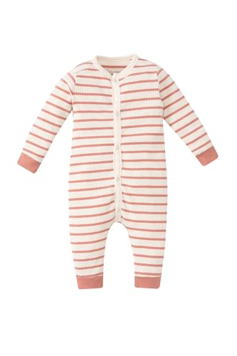 DeFacto Overalls & Jumpsuits für Mädchen, Bequeme Overalls für Baby-Mädchen, Süßer Strampler Baby Mädchen, Romper Baby Overall Frühling,Ecru,6-9 Monate von DeFacto