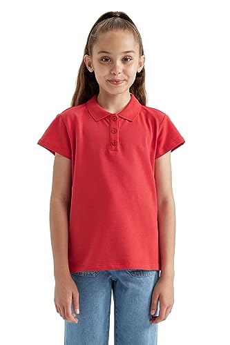 DeFacto Polo T-Shirt Mädchen - Modisches und trendiges Polo Shirt für stylishe Mädchen -T-Shirts Kleidung für Mädchen von DeFacto