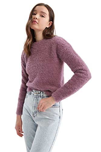DeFacto Pullover Normal Passform für Damen - Rollkragenpullover Pulli für Oberteile Damen Rose,XL von DeFacto
