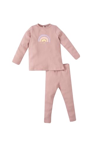 DeFacto Schlafanzüge für Baby-Mädchen, Gemütliche Pyjamas für süße Babys, Bequeme Pyjama Baby Mädchen, Kuscheliger Baby Schlafanzug im Pyjama Set Mädchen,Rosa,12-18 Monate von DeFacto