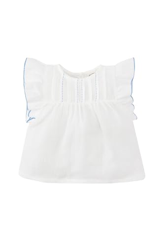 DeFacto Shirts & Blusen für Baby-Mädchen, Stilvolle Hemden und süße Outfits für kleine Hemd Baby Mädchen, Bezauberndes Hemd für Baby Mädchen, Süße Baby Outfits Mädchen,Off White,9-12 Monate von DeFacto