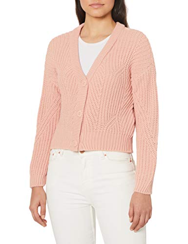 DeFacto Strickjacke Normal Passform für Damen Cardigan für Oberteile Damen LT.Rose,L von DeFacto