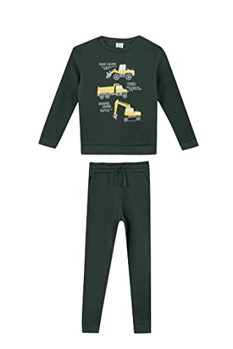 DeFacto Trainingsanzug für Jungen Sweatshirt und Jogginghose Pack für Jungen Khaki,6/7 Y von DeFacto