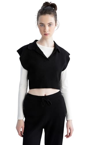 DeFacto Westen für Damen Sweater für Damen Black,S - M von DeFacto