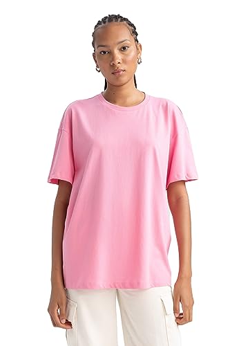 DeFacto Women's B0648AX T-Shirt, PINK, X-Large von DeFacto