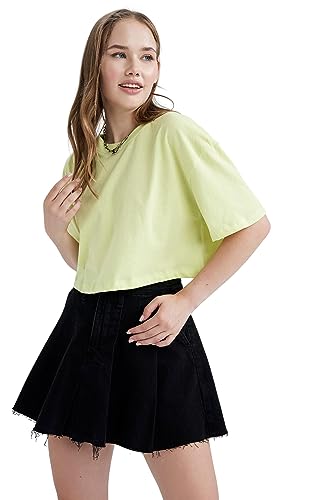 DeFacto Women's B0651AX T-Shirt, LT.Green, Small DeFacto Women's B0651AX T-Shirt, LT.Green, Small von DeFacto