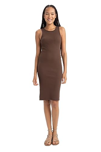 DeFacto Damen B0657ax Casual Dress, Lt.Brown, S EU DeFacto Damen B0657ax Casual Dress, Lt.Brown, S EU von DeFacto