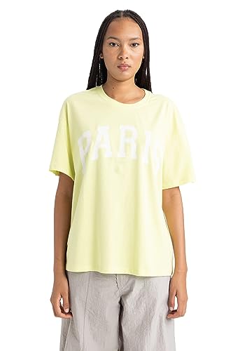 DeFacto Women's B0661AX T-Shirt, Green, X-Large von DeFacto