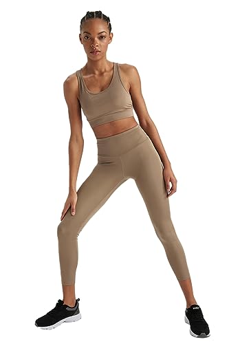 DeFacto Women's S3309AZ Leggings, LT.Khaki, XXS von DeFacto